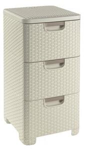 Krem plastični nizak kupaonski ormarić 33x60 cm Style – Curver