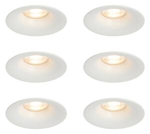 Set od 6 ugradbenih reflektora bijeli GU10 50 mm - Gijs