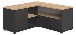 Crna/u prirodnoj boji TV komoda u dekoru hrasta 90x45 cm Angle – TemaHome