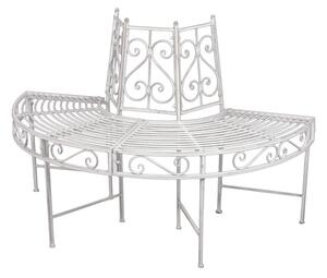 Bijela metalna vrtna klupa Varda – Garden Pleasure