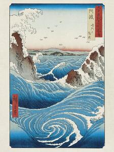 Hokusai - Naruto Whirlpool Reprodukcija umjetnosti, Utagawa Hiroshige, (30 x 40 cm)