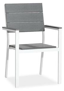 Vrtna stolica Comfort Garden 1639110x57x46cm, Bijela, Siva, Metal, Polydrvo