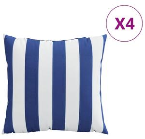 VidaXL Ukrasni jastuci 4 kom plavo-bijeli 40 x 40 cm od tkanine