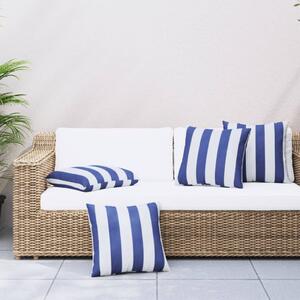 VidaXL Ukrasni jastuci 4 kom plavo-bijeli 40 x 40 cm od tkanine