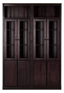 Smeđa vitrina od masivnog bora 148x223 cm Anita – Støraa