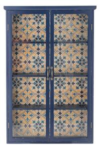Plava vitrina od masivne jele 81x122x22 cm Hazem – Bloomingville