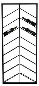 Crni zidni metalni držač za boce vina broj boca 16 kom 70x160x6 cm Malbeo – Light & Living