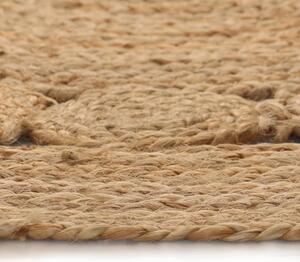 VidaXL Ukrasni pleteni tepih od jute 90 cm okrugli
