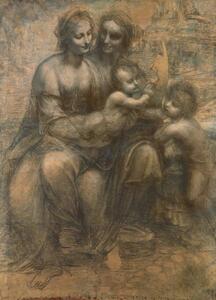 Reprodukcija The Virgin and Child with Saint Anne, and the Infant Saint John the Baptist, Leonardo da Vinci