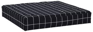 VidaXL Jastuk za palete crni karirani 60 x 60 x 8 cm od tkanine Oxford