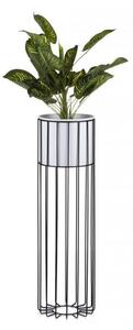 Metalna posuda za cvijeće LOFT 70x20 cm crna/bijela
