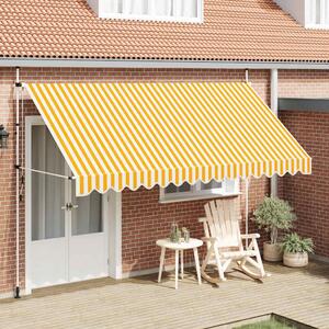 Tenda na ručno uvlačenje 400 cm narančasto-bijela prugasta - Narančasta / N/A