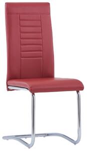 VidaXL Konzolne blagovaonske stolice od umjetne kože 4 kom crvene