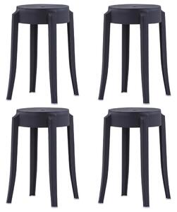 VidaXL Složivi stolci 4 kom crni plastični