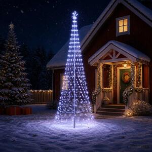LED božićno drvce 400 cm 450 LED lampica Plava Željezo Crna - Plava 400 cm