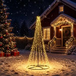 LED božićno drvce 235 cm 1000 LED lampica Topla bijela Čelik - 235 cm