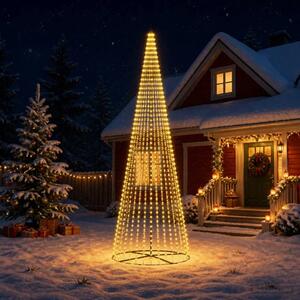 LED božićno drvce 485 cm 1632 LED lampica Topla bijela Željezo - 485 cm