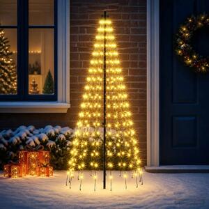 LED božićno drvce 165 cm 270 LED lampica Topla bijela Željezo - 165 cm