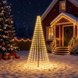 LED božićno drvce 235 cm 500 LED lampica Topla bijela Željezo - 235 cm
