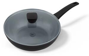 BE Living Wok tava s poklopcem Delight Black 28 cm