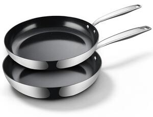 BE Living Set tava Essential Black 24-28 cm troslojni nehrđajući čelik