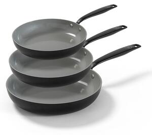 BE Living Set tava Essential Black 20-24-28 cm