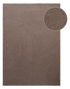 Ručno rađen vunen tepih smeđe-sivi 80x150 cm Eleni Taupe – Hanse Home