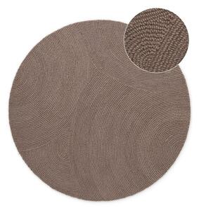 Ručno rađen vunen okrugli tepih smeđe-sivi ø 120 cm Eleni Taupe – Hanse Home