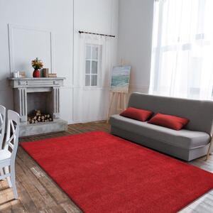 Moderni crveni dlakavi tepih Širina: 170 cm | Duljina: 240 cm