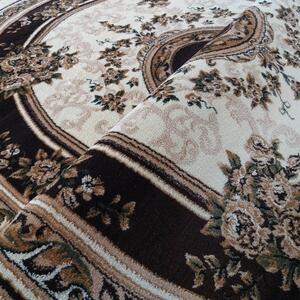 Ekskluzivni ovalni tepih u smeđoj boji