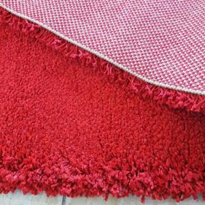 Moderni crveni dlakavi tepih Širina: 80 cm | Duljina: 150 cm