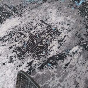 Višebojni tepih sa srebrnim i plavim motivom Širina: 160 cm | Duljina: 230 cm