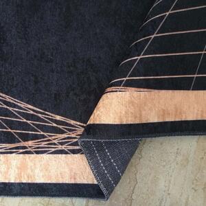 Moderan tepih s resicama i zlatnim motivom Širina: 80 cm | Duljina: 300 cm