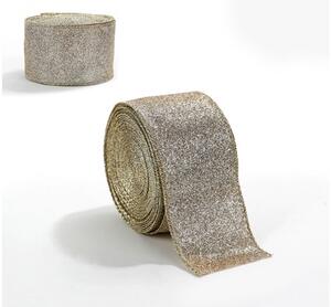 Božićna traka FESTIVE 5 cm x 2 m, zlatno-srebrna