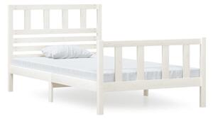 VidaXL Okvir za krevet od masivnog drva bijeli 100 x 200 cm