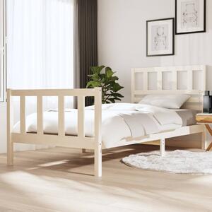 VidaXL Okvir za krevet od masivnog drva bijeli 100 x 200 cm