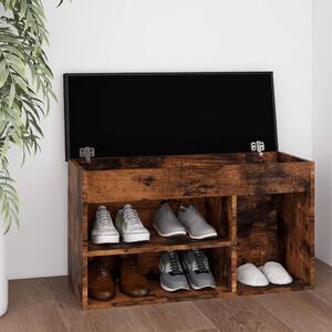 VidaXL Klupa za cipele s jastukom boja hrasta 80 x 30 x 47 cm iverica