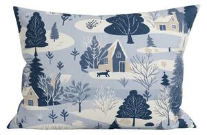 Flanel jastučnica SNOWY VALLEY 50x70 cm, plava