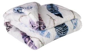 Bijela deka od mikropliša 200x150 cm Feather - My House