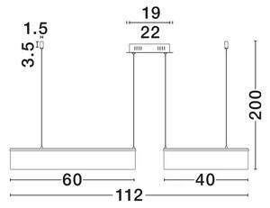 OLIVIA Visilica Triac Prigušiva LED 86 W CCT Siva NL9040010