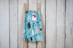 Plava božićna deka od mikropliša 200x150 cm Winter Time - My House
