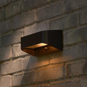 Nordlux Marcellio LED solarna vanjska zidna svjetiljka, crna, s senzorom, IP54, Crno, Aluminij