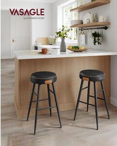 Barske stolice, set od dvije kuhinjske stolice, crne | VASAGLE