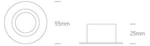 UGRADBENA SVJETILJKA CRNA 5W MR11 GU10 IP20 DARK LIGHT DM10103G1/B