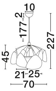 OLINA Visilica Grlo E27 1x12 W IP20 FI: 70 Bež NL9061119