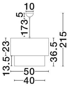 KAREN Visilica Grlo E27 1x12 W IP20 FI: 50 V: 214,5 cm Bijela NL9061146