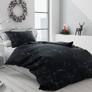 Pamučna posteljina ASCONA crna Dimenzije posteljine: 70 x 90 cm | 140 x 220 cm