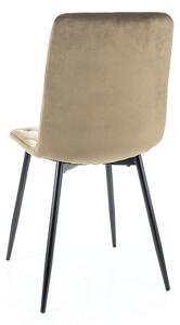 Blagovaonska stolica od svijetlo smeđeg baršuna JEROME
