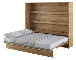 Zidni krevet Concept Pro Lenart AH115Bračni, Svijetlo smeđa, 160x200, Laminirani iveral, Basi a doghePodnice za krevet, 188x211x177cm