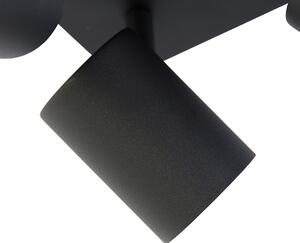 Pametna stropna svjetiljka crni kvadrat uklj. 4 Wifi GU10 - Jeana